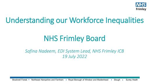 5 EDI Presentation NHS Frimley Board