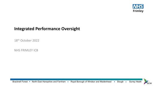 NHS Frimley Integrated Performance Overview
