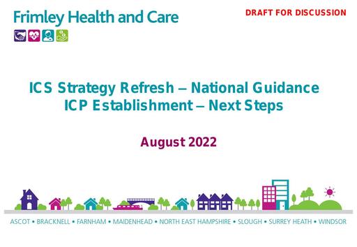 ICS Strategy Guidance and ICP Next Steps